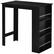Front. Homcom - Modern Bar Table Counter Height Dining Table with 3 Storage Shelves for Kitchen, Dining Room, Living Room, Black - Black.