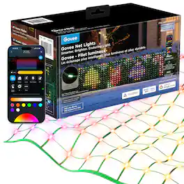 Govee - RGBIC Smart Net Lights, 64 Modes, DIY & Alexa/Google Control, IP65 Waterproof, Wire - Green