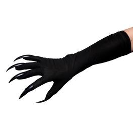 Underwraps - Claw Gloves with Attached Fingernails Adult Costume Accessory - Black