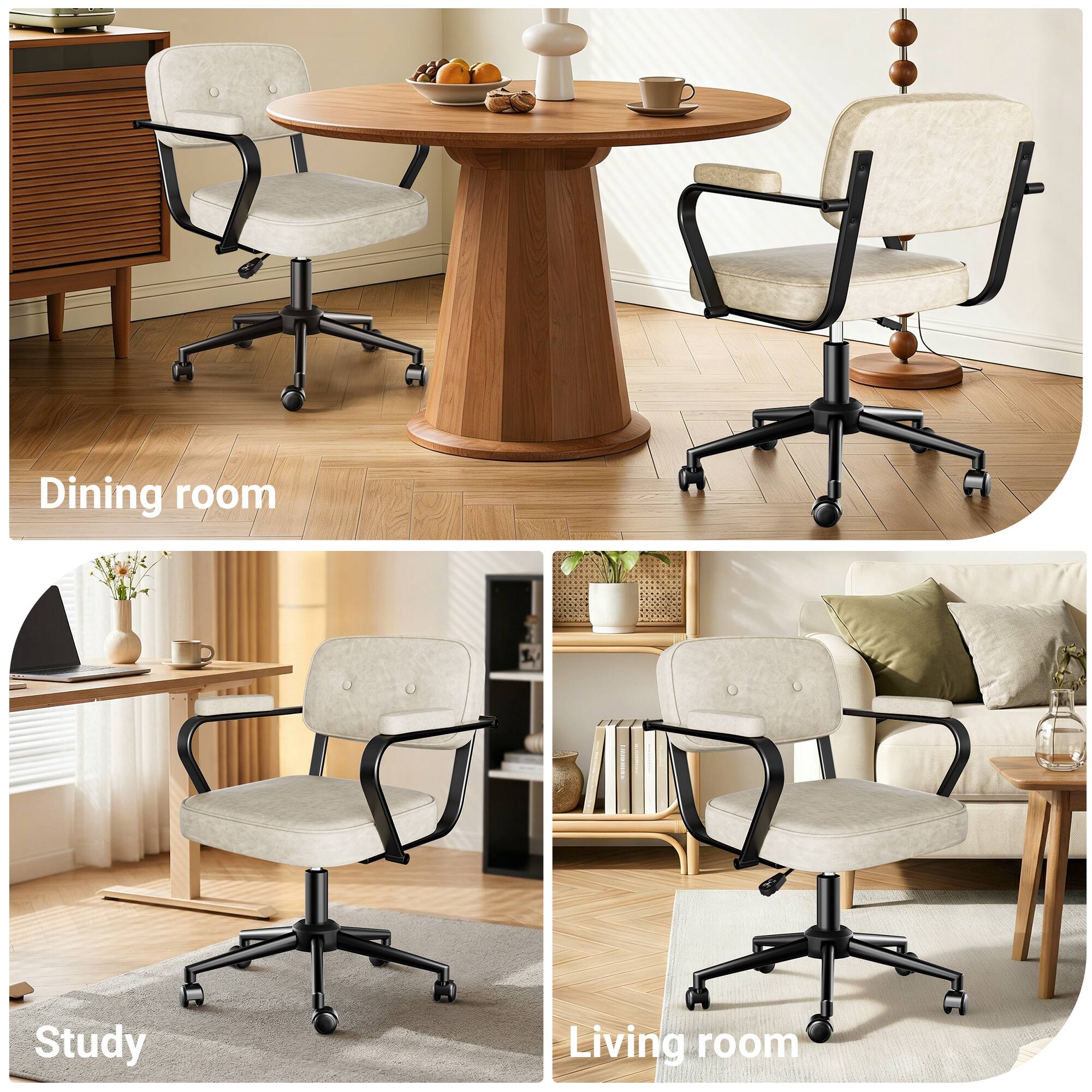 Dining room  
Study  
Living room