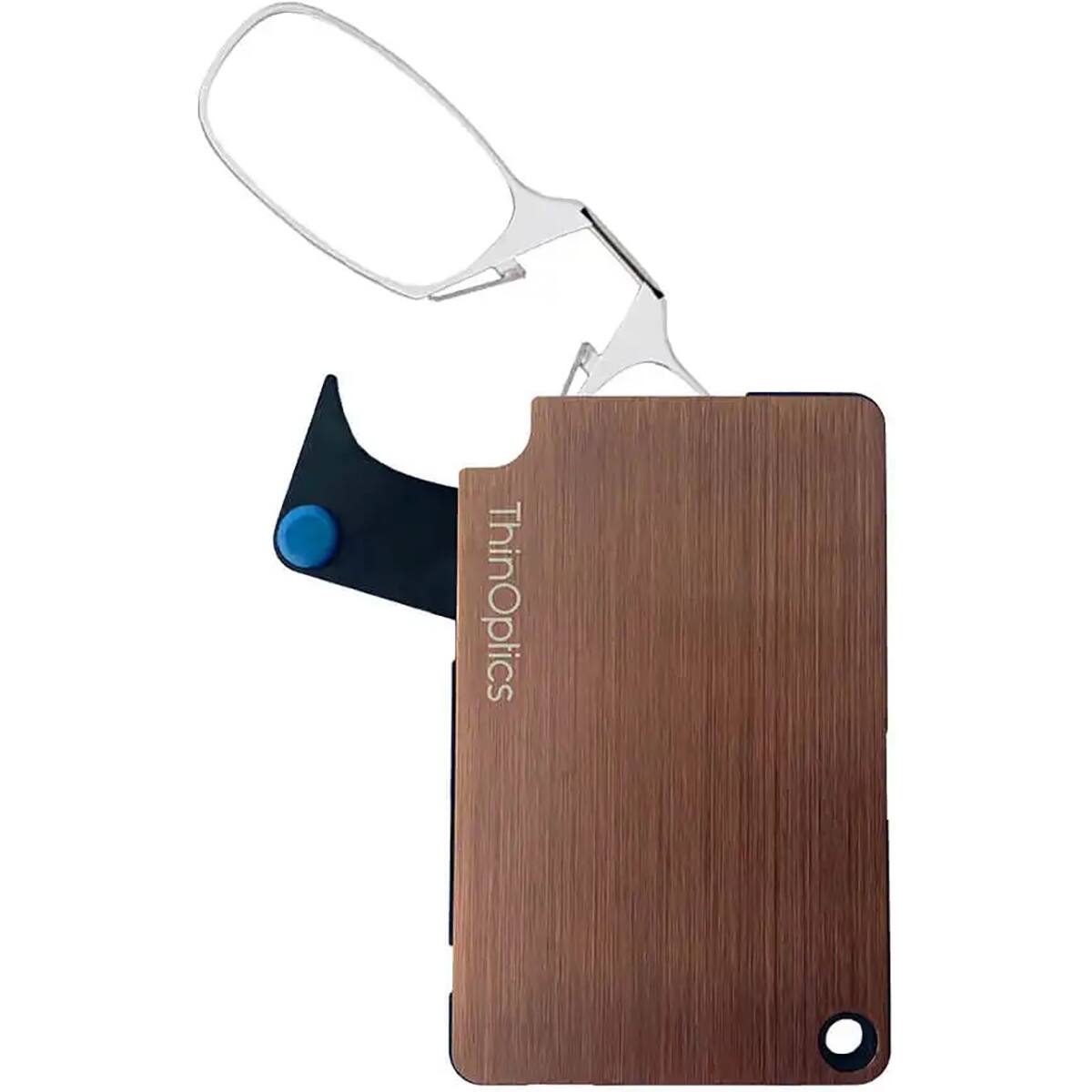 Alt View 1. ThinOptics - ThinOptics Readers with Wallet - 1.00 - Clear Frame, Rose Gold Wallet - Clear/Rose Gold.