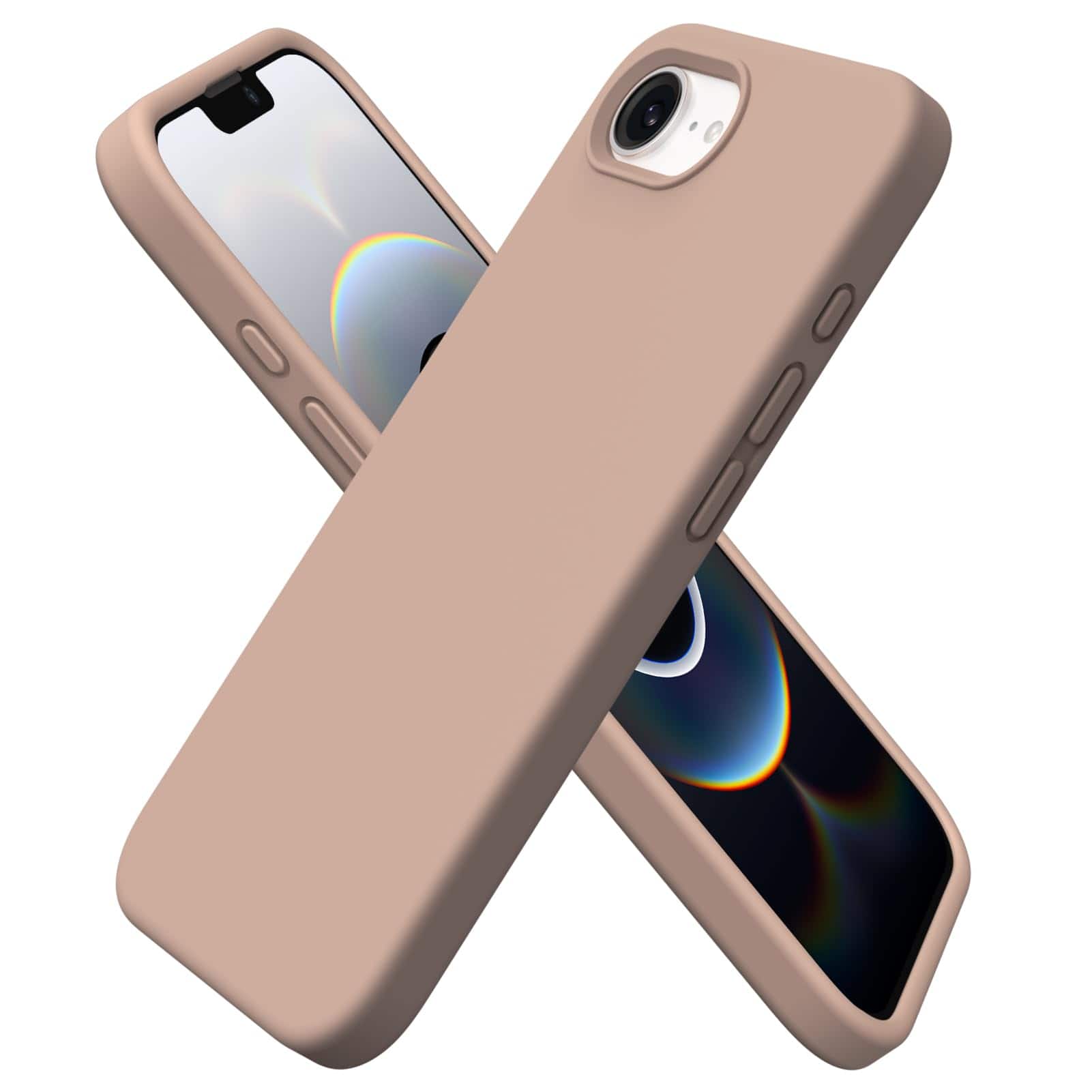 Front. Ornarto - ORNARTO Compatible with iPhone 16e Case 6.1", Liquid Silicone Shockproof Protective Cover - Titanium - Titanium.