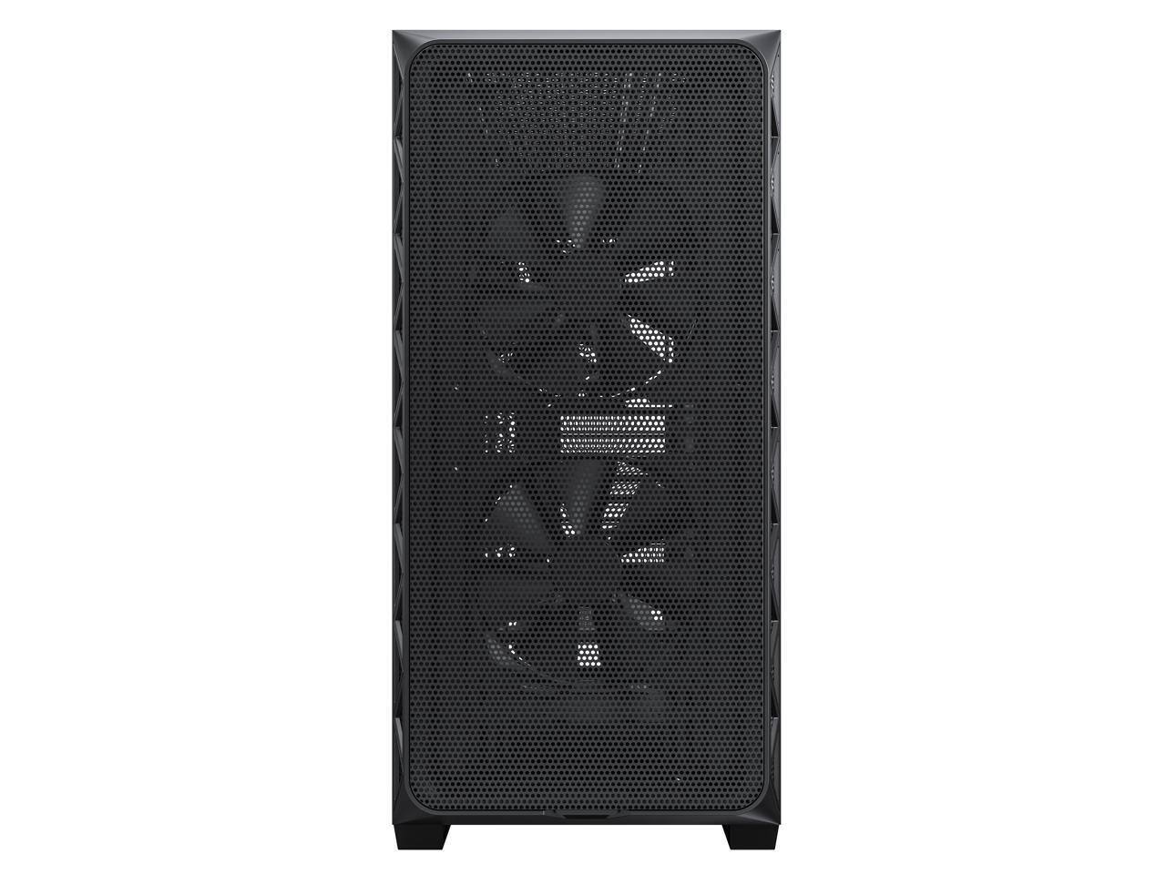 Back. Montech - Montech AIR 903 BASE, E-ATX Mid Tower, 3x 140mm Fans, Tempered Glass, Mesh Front, TYPE-C, 4090 GPU Support, Black - Black.
