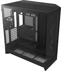 Front. NZXT - NZXT - H9 Flow 2025 ATX Mid-Tower Dual-Chamber PC Case - Black.