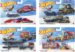 Mattel - Hot Wheels Super Rigs 4-Piece B Assortment - COLLECTIBLES - Multicolor