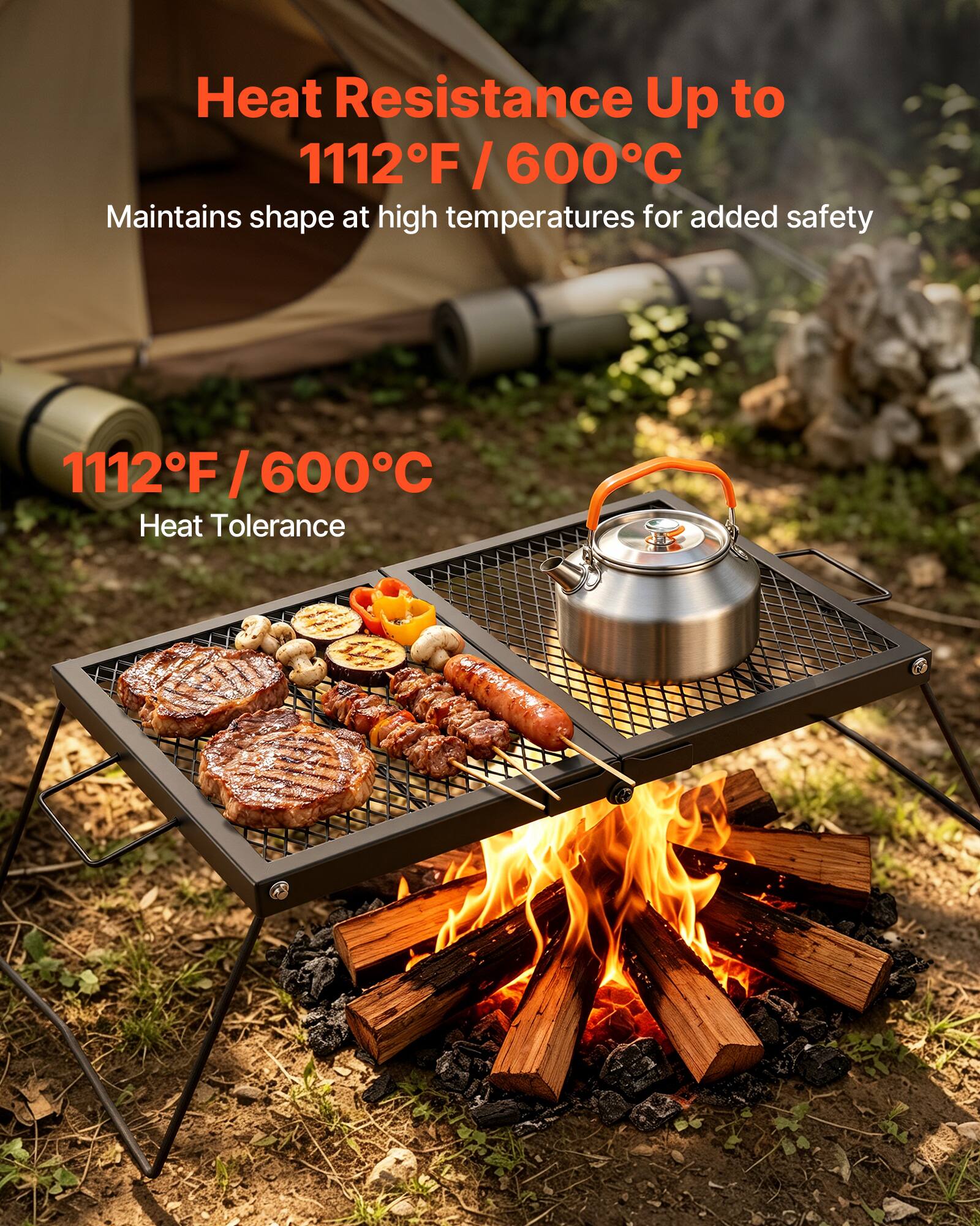 Heat Resistance Up to 1112°F / 600°C  
Maintains shape at high temperatures for added safety  
1112°F / 600°C  
Heat Tolerance