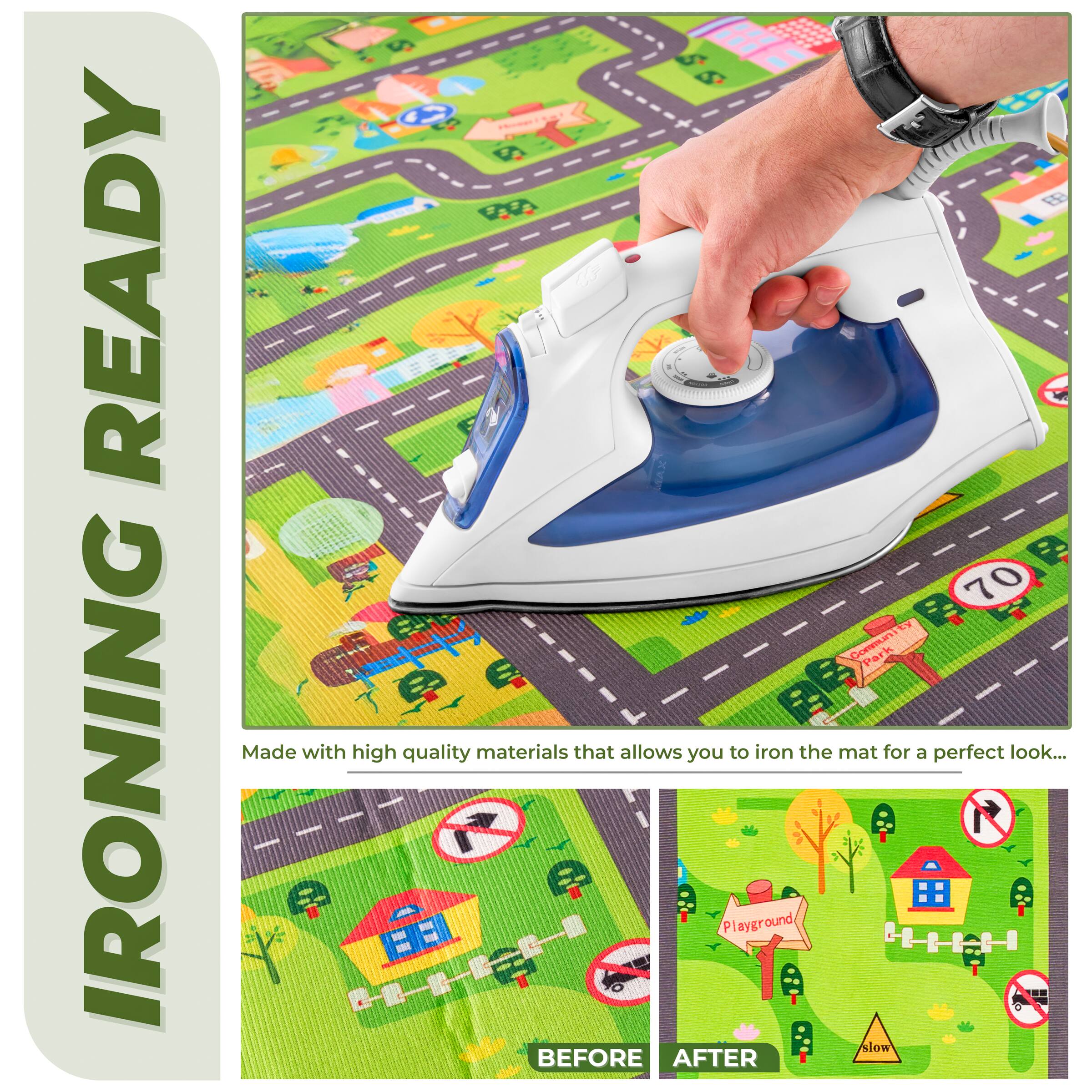 IRONING READY

Made with high quality materials that allows you to iron the mat for a perfect look...

- Playground
- slow

BEFORE AFTER