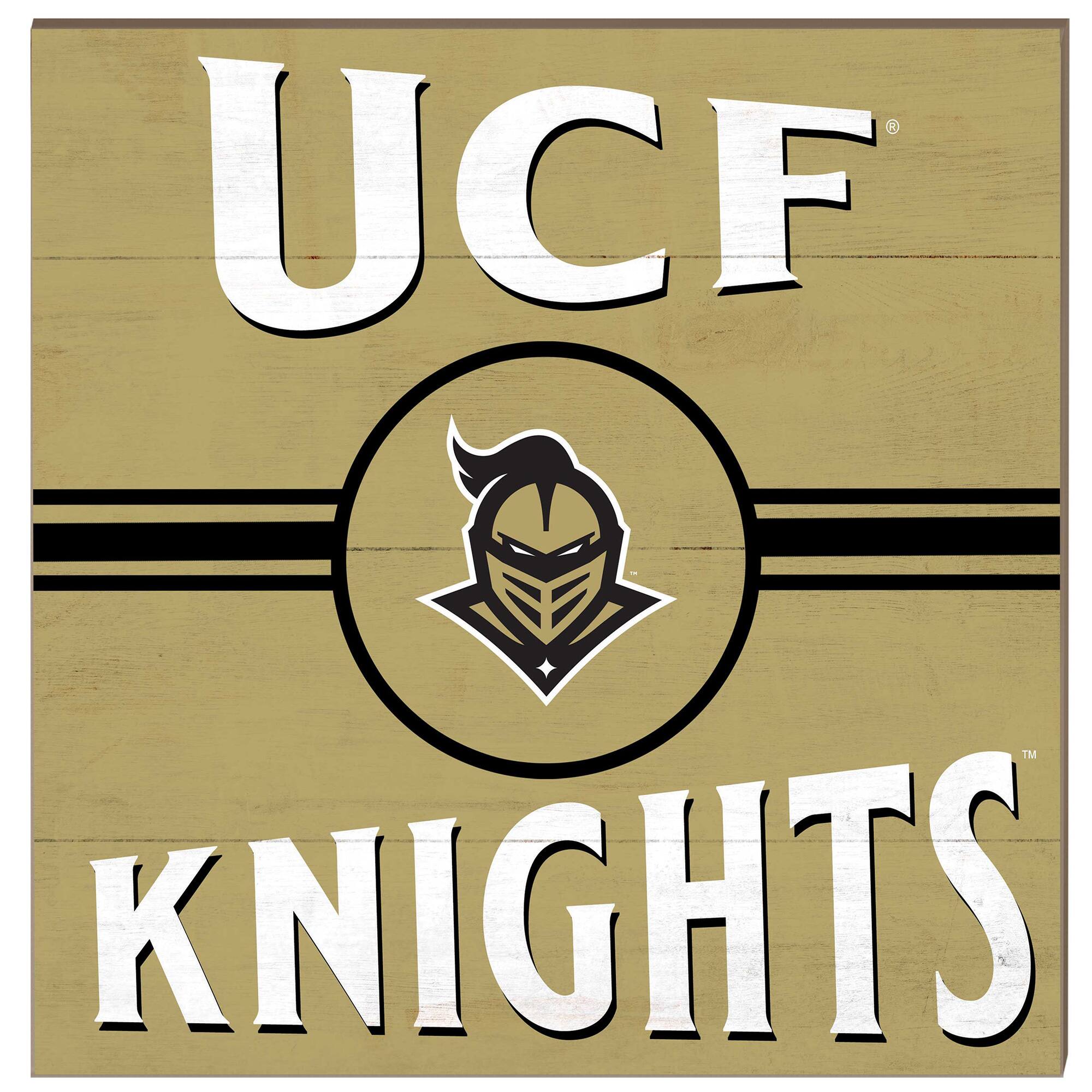 UCF Knights 10'' x 10'' Retro Team Sign