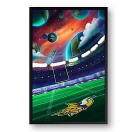 Sporticulture - Minnesota Vikings Galaxy Print Framed Art - Purple
