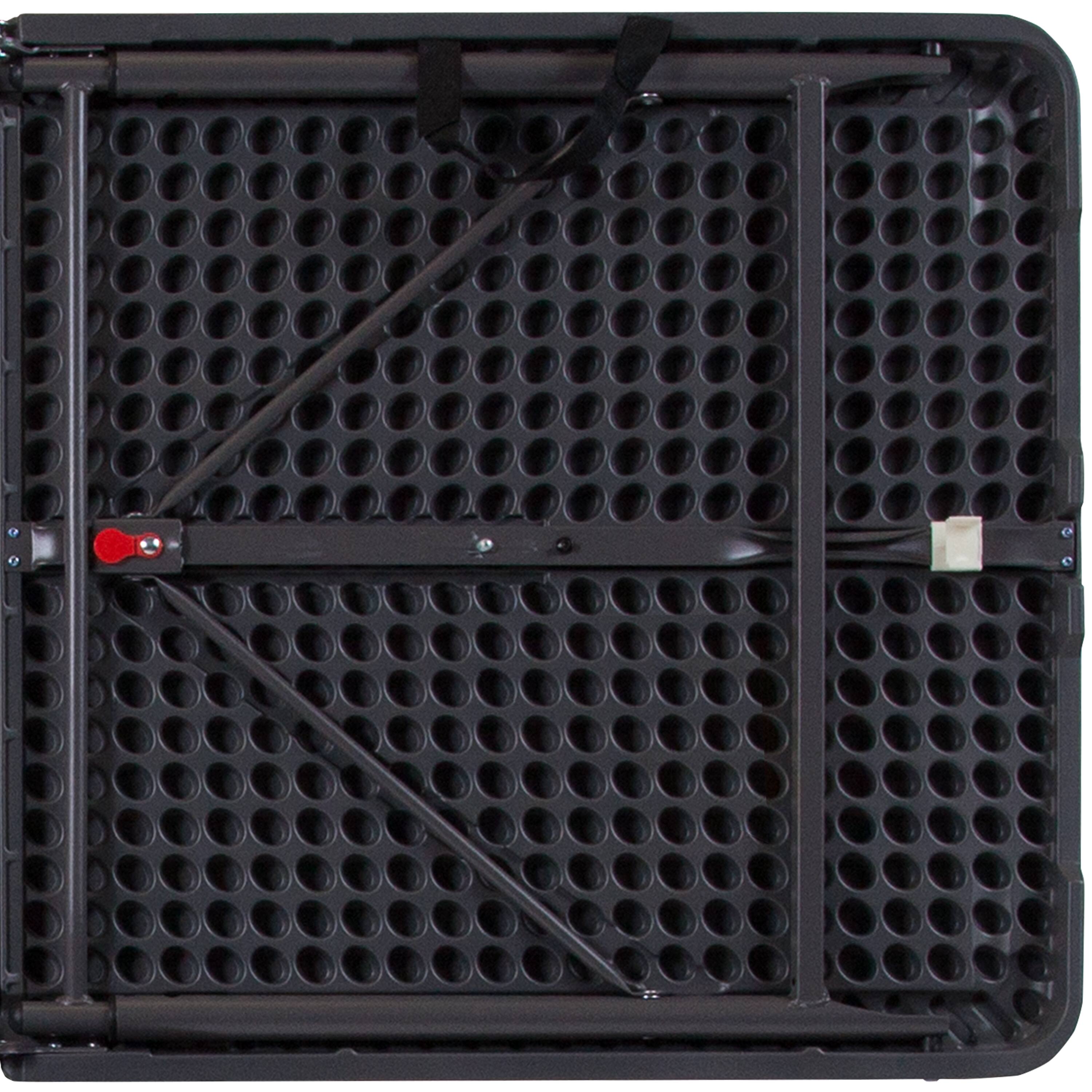 Alt View 9. Emma + Oliver - 4-Foot Height Adjustable Bi-Fold Dark Gray Plastic Folding Table with Handle - Dark Gray.