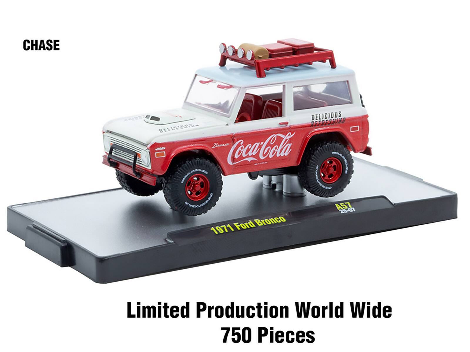 CHASE  
DELICIDUS PEFRESHONG BEFU  
Bemeo Coca-Cola  
Ford Bronco 1971 A57 25-07  
Limited Production World Wide 750 Pieces