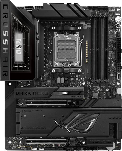 ASUS - ROG CROSSHAIR X870E DARK HERO (Socket AM5) AMD X870E ATX DDR5 Wi-Fi 7 Motherboard - Black