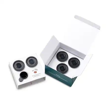 Front. Outin - Nano Portable Espresso Machine Filter Baskets Kit (6g-8g) - Black.