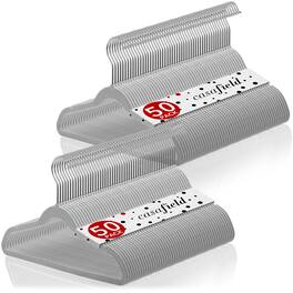 Casafield - 100 Velvet 14-in Kid's Hangers - Gray
