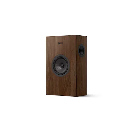 Angle. KEF - Q4 Meta On Wall Speaker (Each) - Walnut.