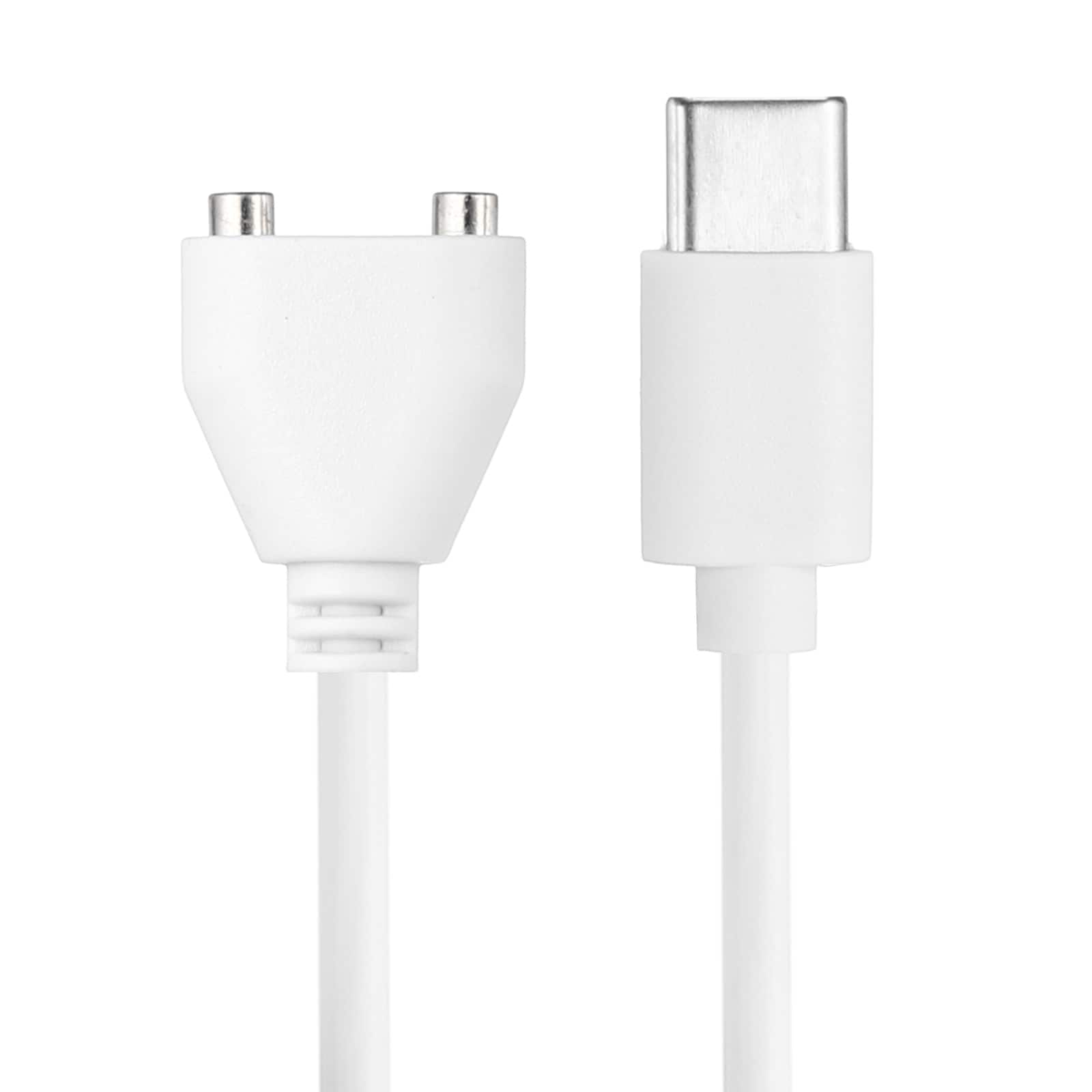 Unique Bargains - Magnetic TYPE-C DC Charger Cable, 10mm, 2.6ft, Type-C, Single Polarity, 2pcs - for Toys & Facial Cleanser - White