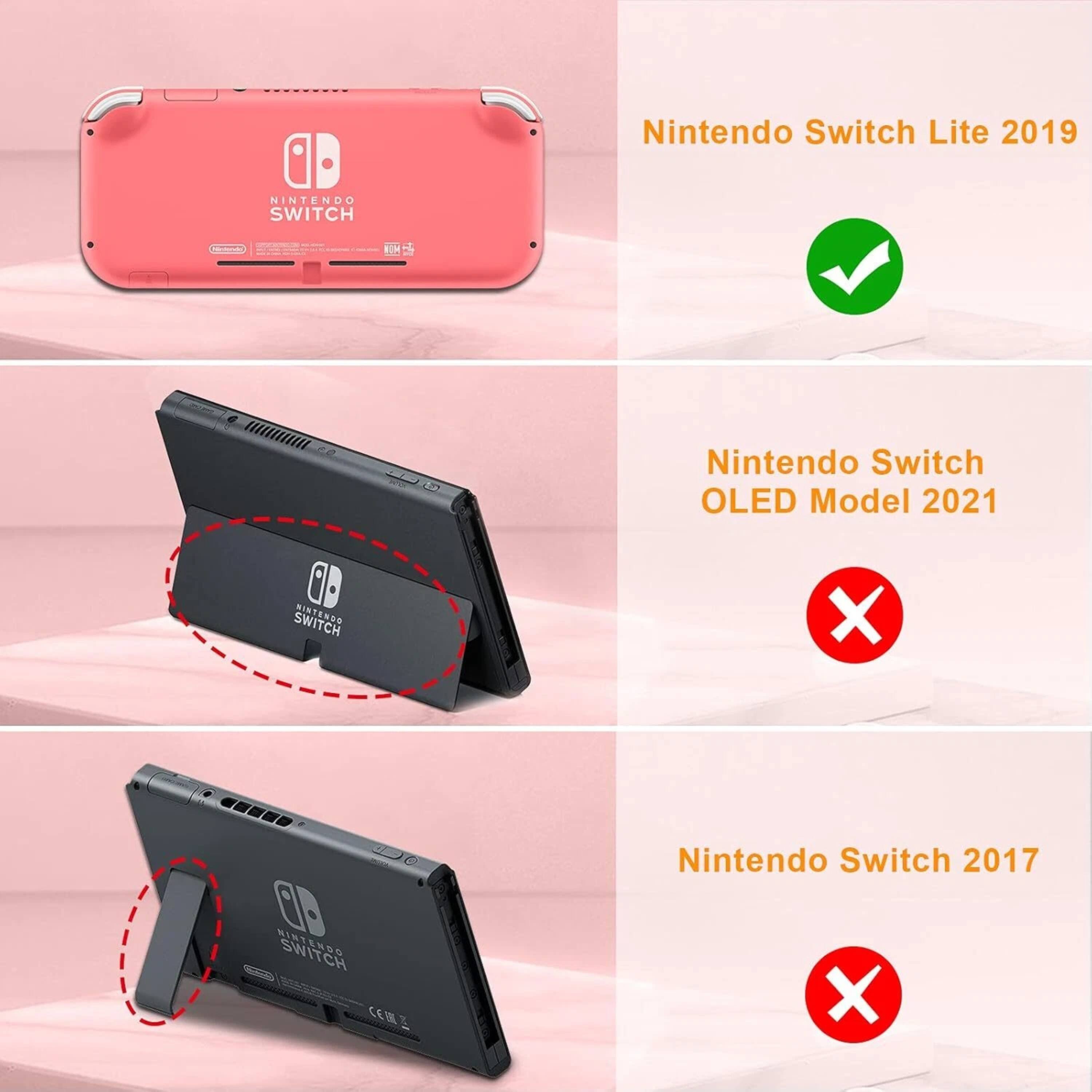 Nintendo Switch Lite 2019  
Nintendo Switch OLED Model 2021  
Nintendo Switch 2017