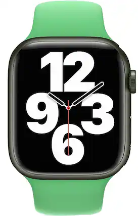 Front. Apple - Apple Watch Band - Sport Band (41mm) - Bright Green - Regular - Green.