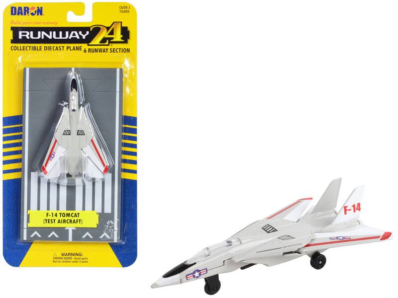 OVER 3 YEARS  
Build your own runway  
RUNWAY 24  
COLLECTIBLE DIECAST PLANE & RUNWAY SECTION  
F-14 TOMCAT (TEST AIRCRAFT)  
WARNING: CHOKING HAZARD - Small parts. Not for children under 3 years.