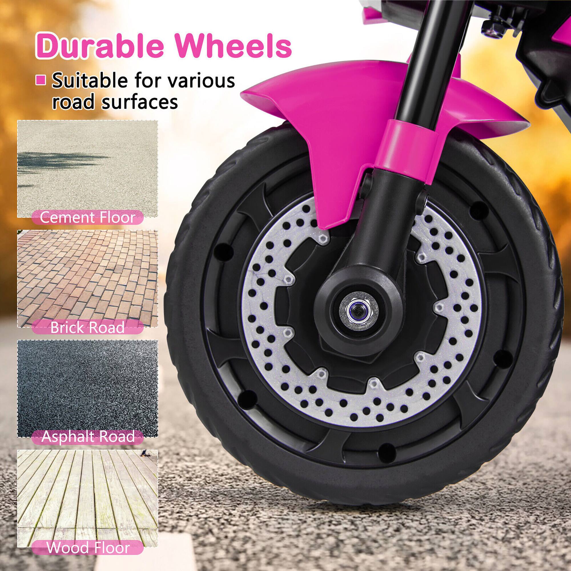 Durable Wheels  
- Suitable for various road surfaces  
  - Cement Floor  
  - Brick Road  
  - Asphalt Road  
  - Wood Floor
