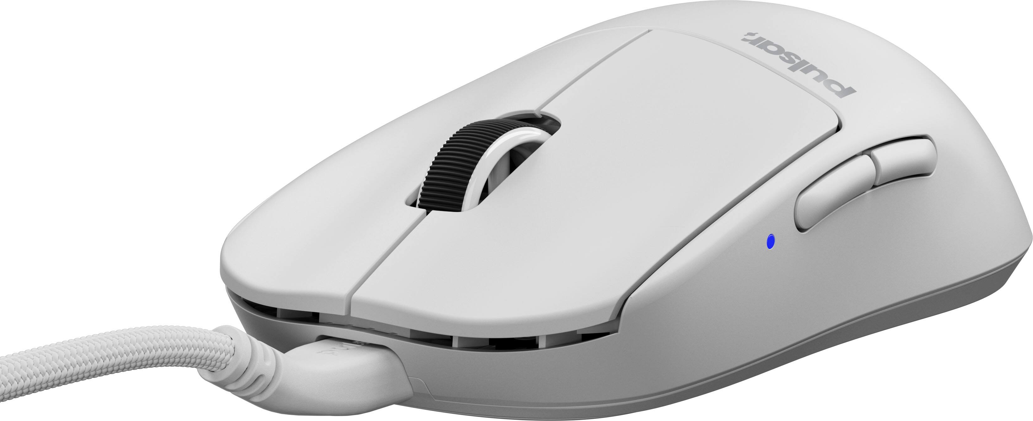 Angle. Pulsar - X2 Medium Wired Mouse - White.