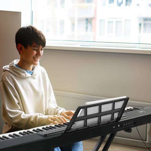 Angle. Winado - 88 Key Keyboard Piano Digital Piano Keyboard, Electric Piano Set 200 Rhythm 70 Demo for Beginner - Black.