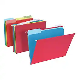 Pendaflex - Hanging File Folder 25 Folders and 50 File Folders, 1/3-Cut Tab, Assorted, Letter Size, 75/Box - Multicolor