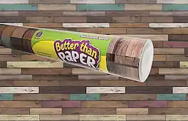 Teacher Created Resources - Better Than PaperRoll, 4' x 12', Reclaimed Wood - Multicolor