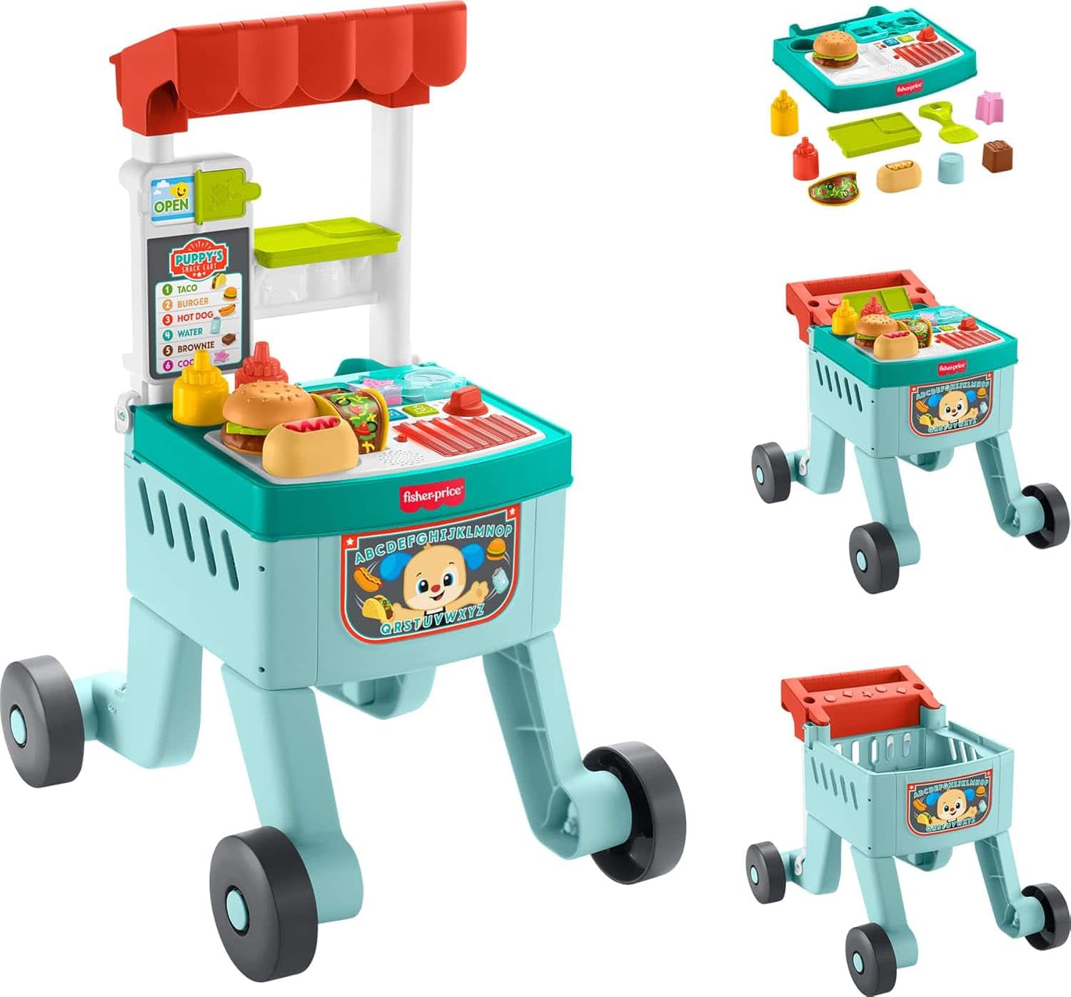 Fisher Price - Fisher-Price Laugh & Learn 4-in-1 Snack Cart Walker