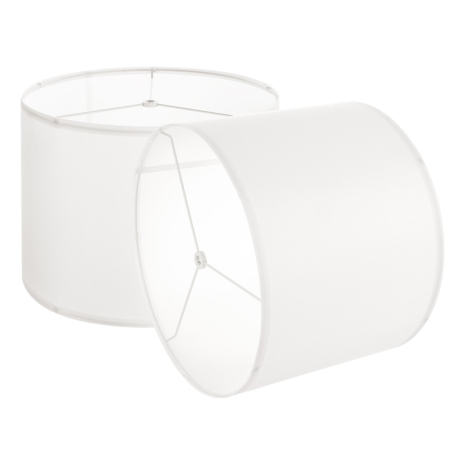 VEVOR - Drum Lamp Shade 2 Set, 13 in Top x 13 in Bottom x 10 in High, Medium Drum Linen Lampshade, Replacement Lamp Shade - White
