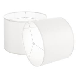 VEVOR - Drum Lamp Shade 2 Set, 13 in Top x 13 in Bottom x 10 in High, Medium Drum Linen Lampshade, Replacement Lamp Shade - White