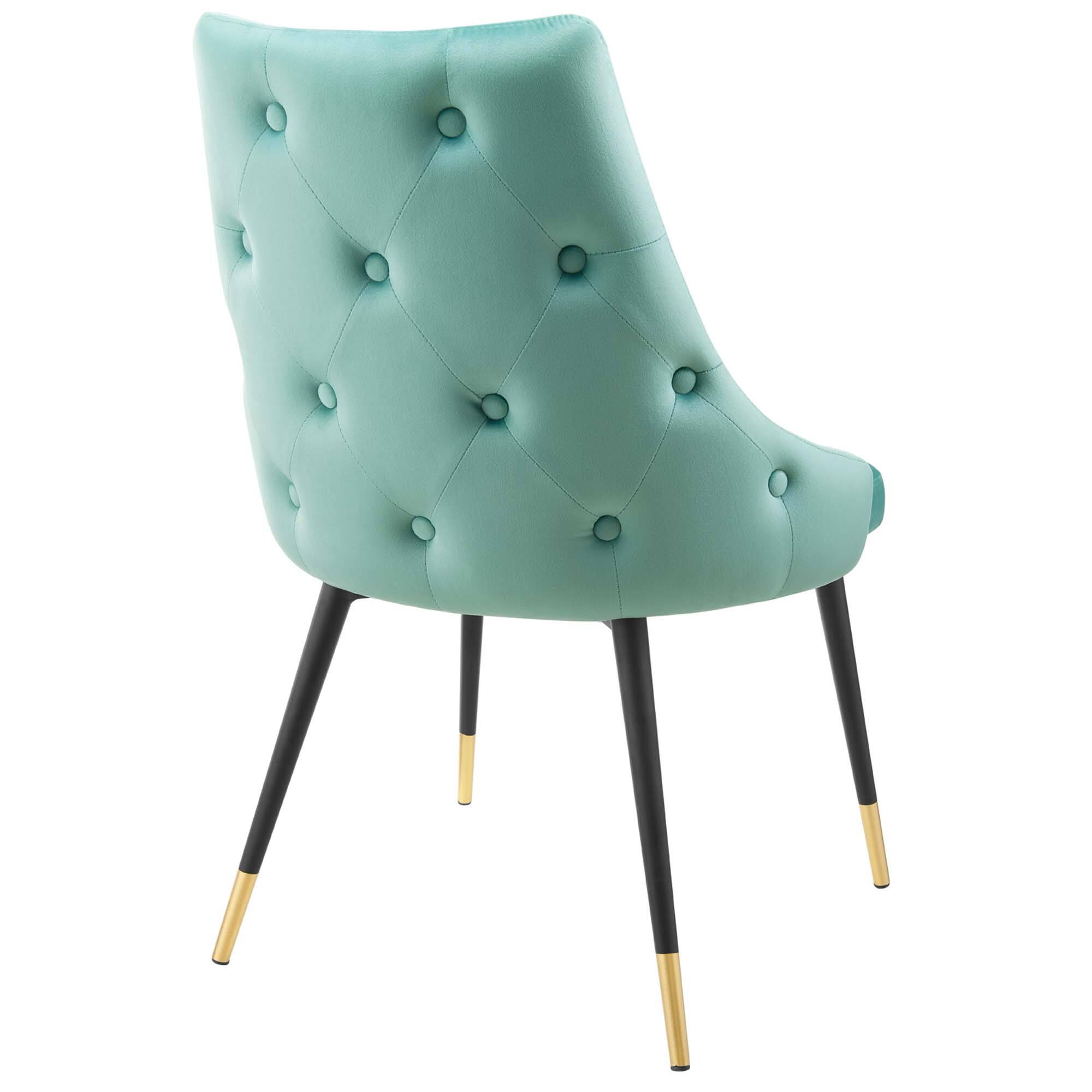 Alt View 2. Modway - Adorn Tufted Performance Velvet Dining Side Chair by Modway - Mint.