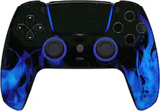 Front. Custom Controllerzz - Custom Wireless Controller for PS5 - Blue Flame.