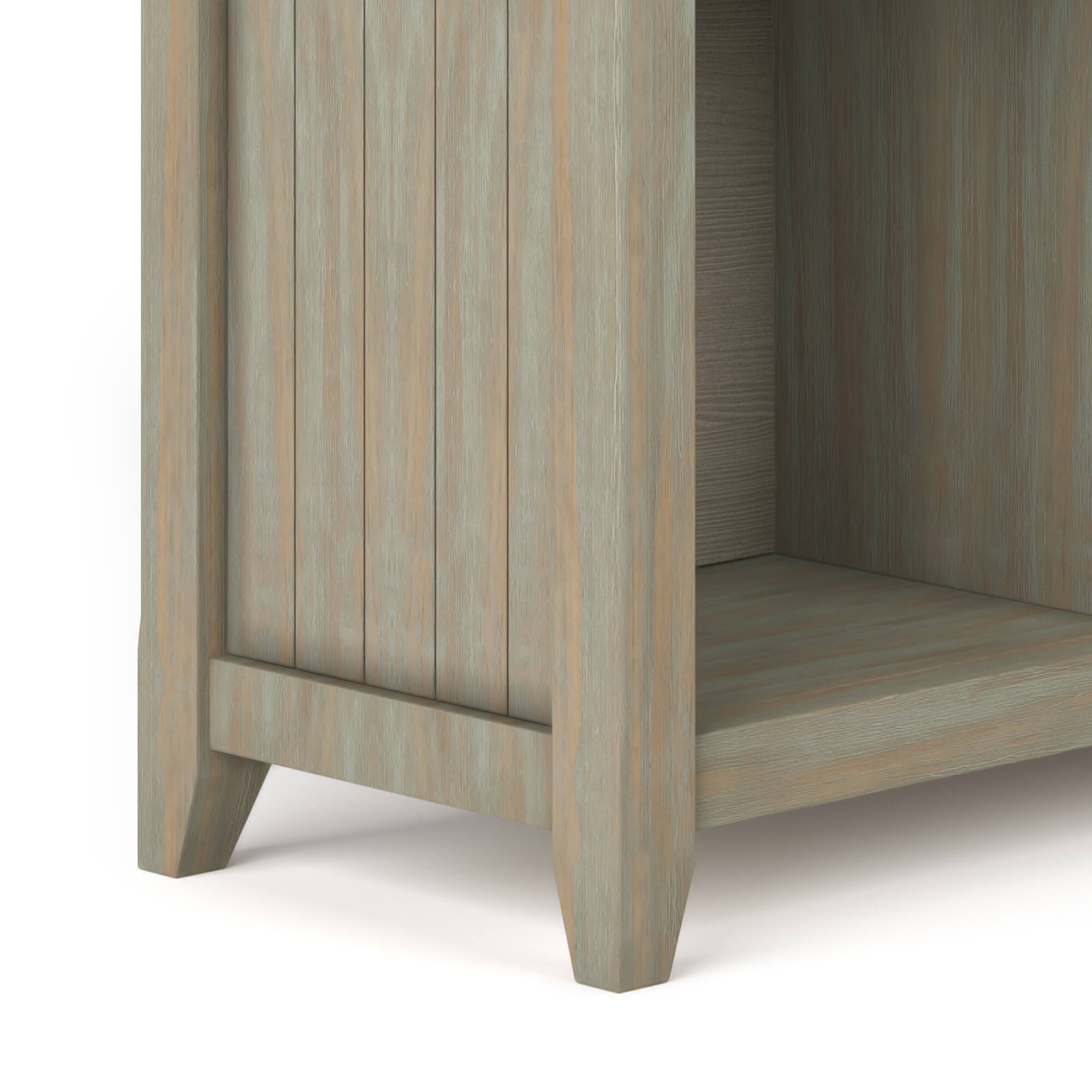 Alt View 12. Simpli Home - Acadian 8 Cube Storage Sofa Table - Distressed Grey.