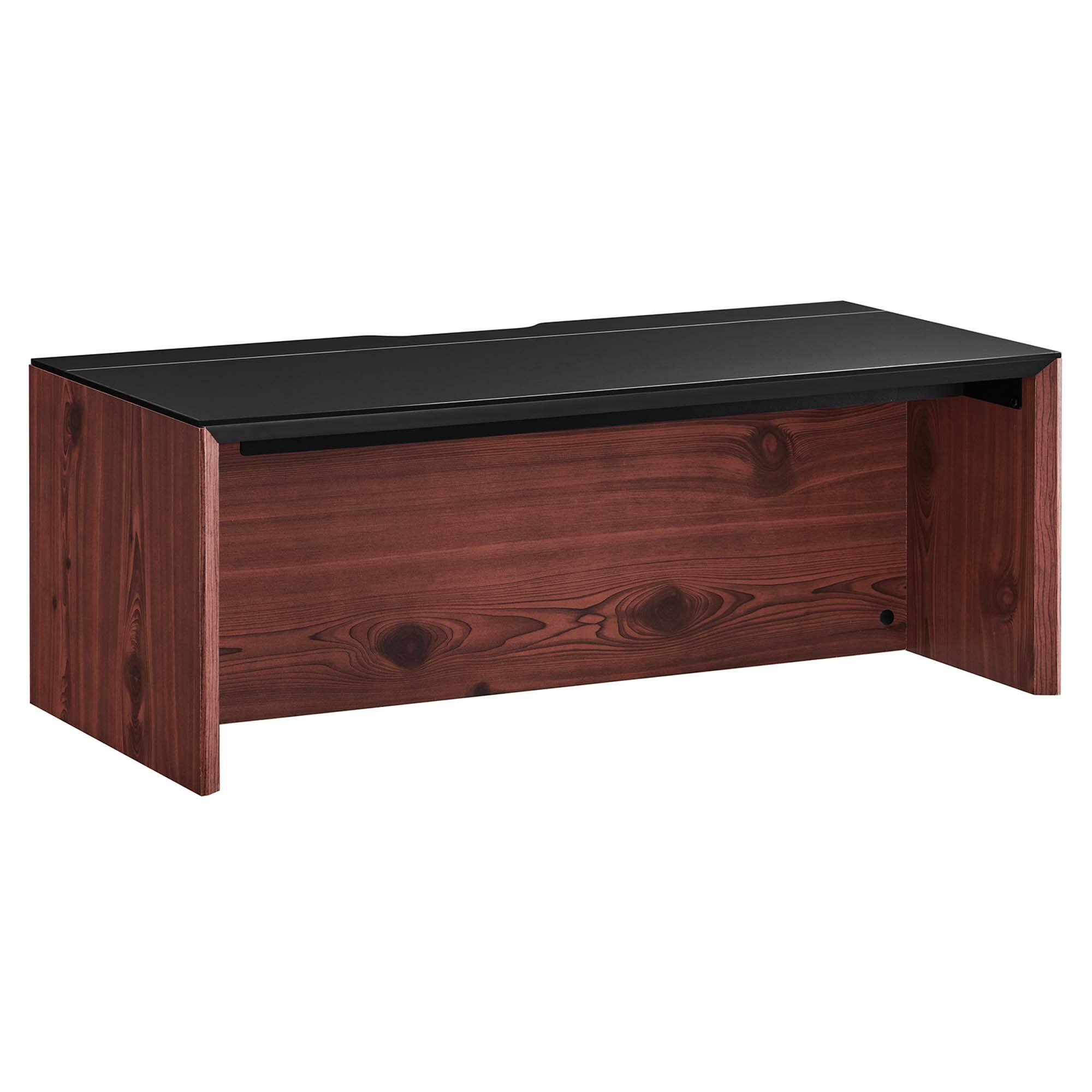 Angle. Modway - Kinetic 38" Wall-Mount Office Desk by Modway - Black Cherry.