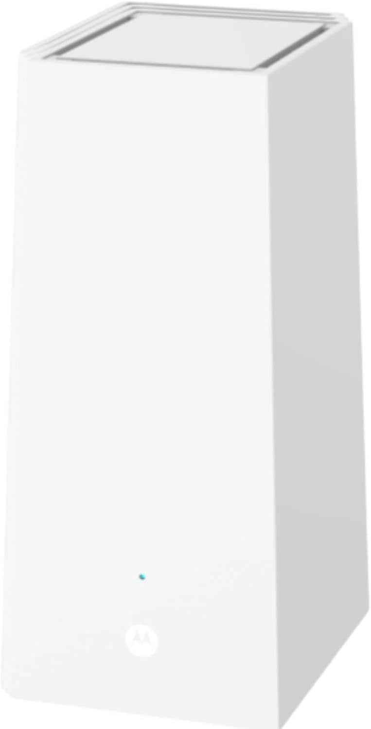 Motorola - MQ20 WiFi 6E Router with Easy Mesh, Tri-Band 8.4 Gbps Speed, 3000 sq. ft Coverage, Single Pack - White