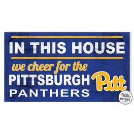 Jardine - Pitt Panthers 11'' x 20'' Indoor/Outdoor In This House Sign - Blue