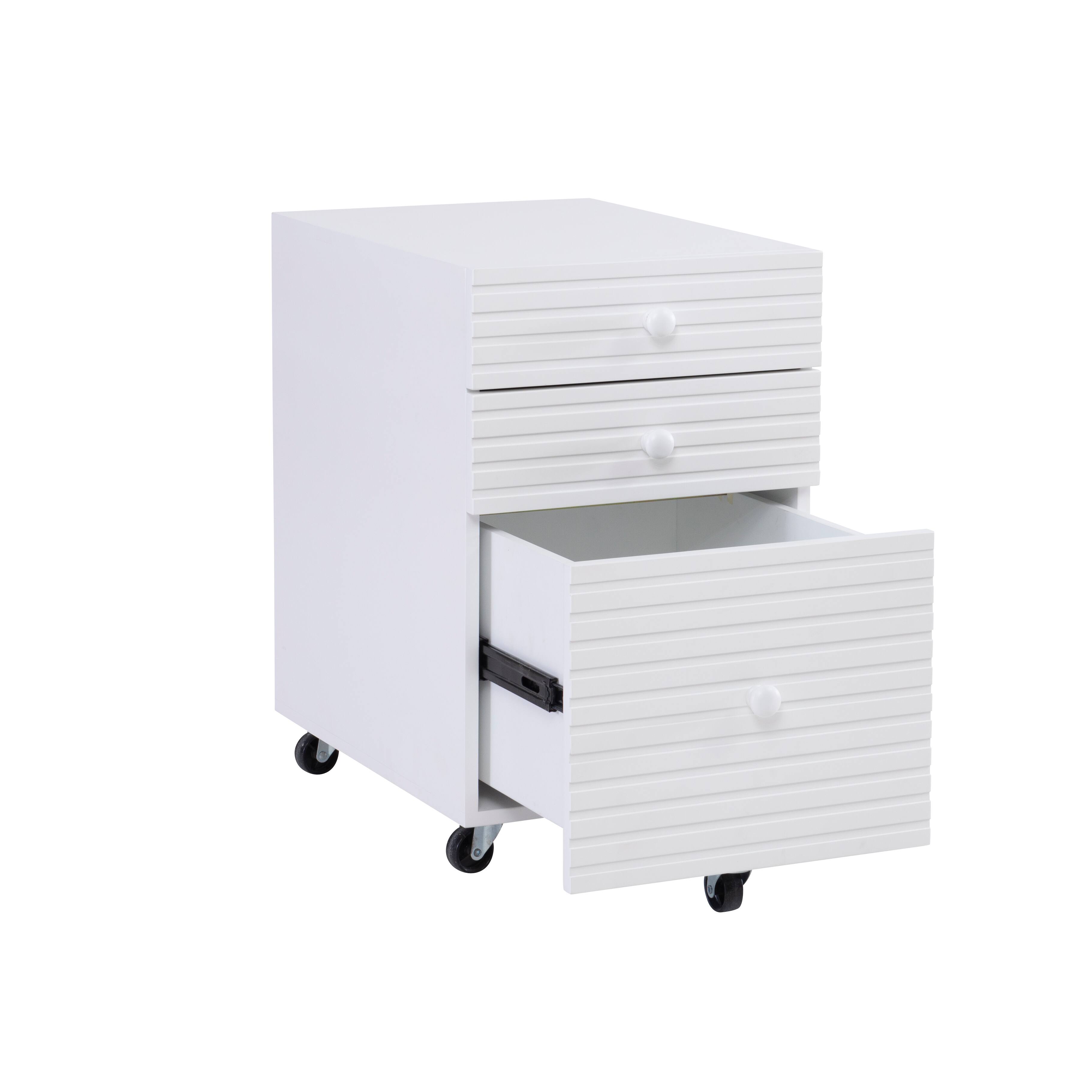 Alt View 12. Linon Home Décor - Rosita Three-Drawer File Cabinet - White.