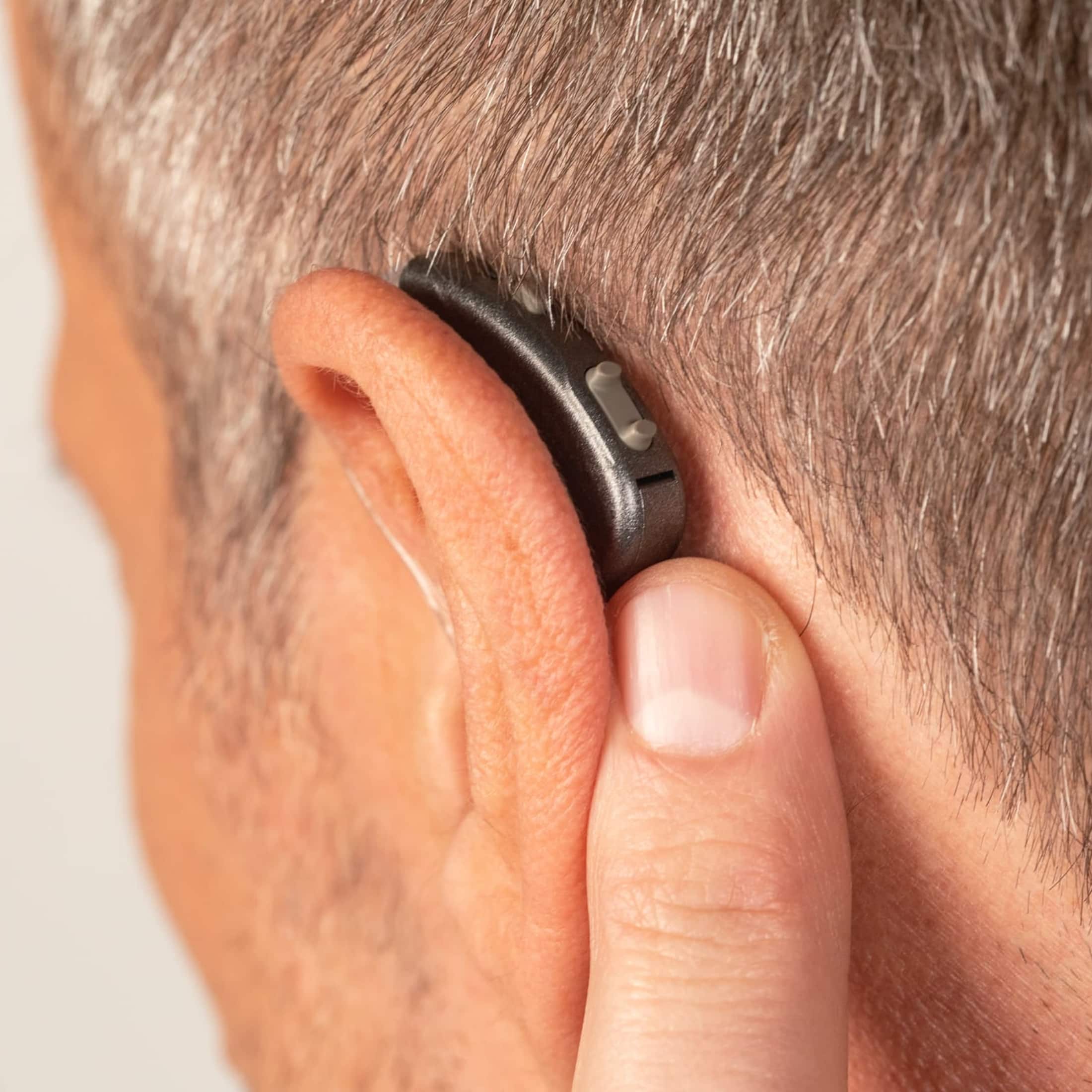 Alt View 12. Lexie Hearing - Lexie Lumen self-fitting OTC hearing aids - Metallic Black.