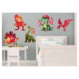 Fan Creations - Kansas City Chiefs Dinosaurs Wall Decal Set - Multicolor