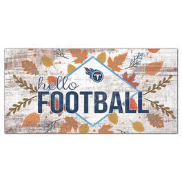 Fan Creations - Tennessee Titans 6'' x 12'' Hello Football Wall Art - White