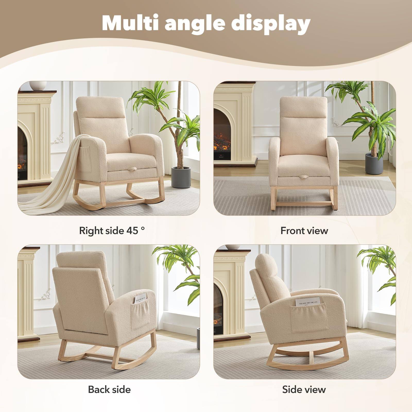 Multi angle display

- Right side 45°
- Front view
- Back side
- Side view