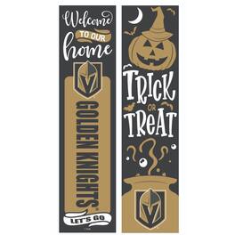 Evergreen Enterprises - Vegas Golden Knights 47" Double Sided Halloween Leaner Fan Sign - Multicolor
