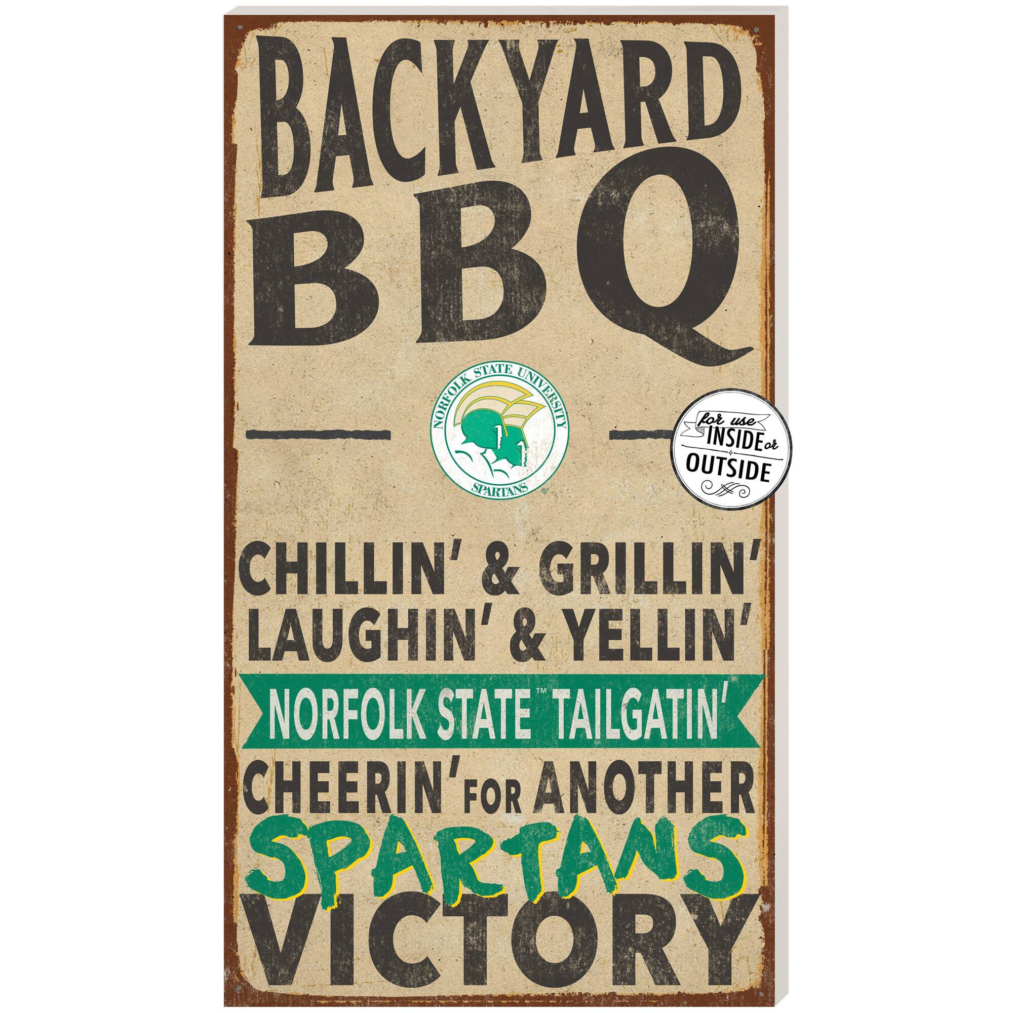 Norfolk State Spartans 11'' x 20'' Indoor/Outdoor BBQ Sign