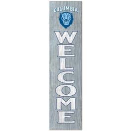 Jardine - Columbia University 12" x 48" Outdoor Leaner Welcome Sign - Light Blue