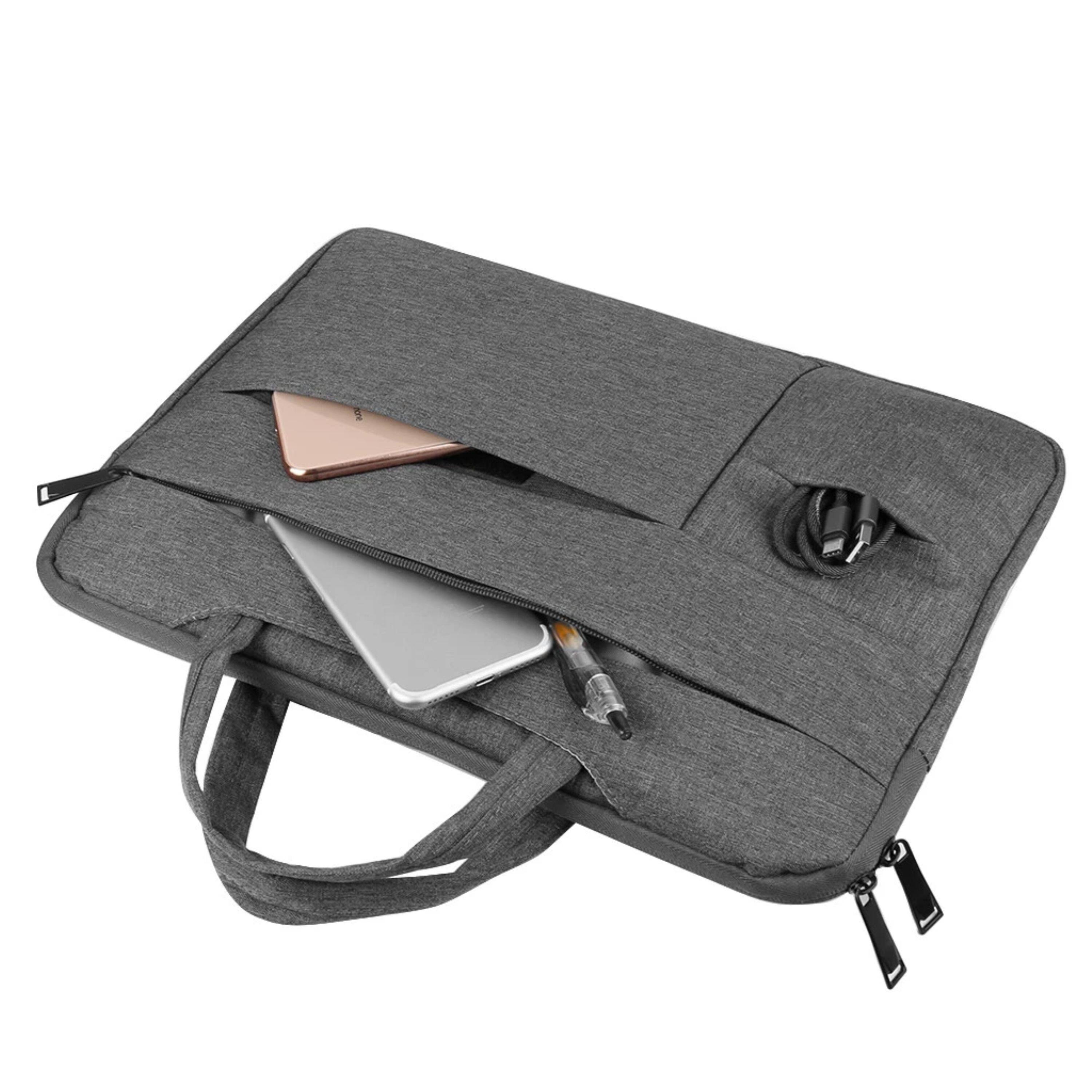 Alt View 1. Kitcheniva - Padded Sleeve Case Carry Bag For 14" Laptop Dark Gray - Dark Gray.