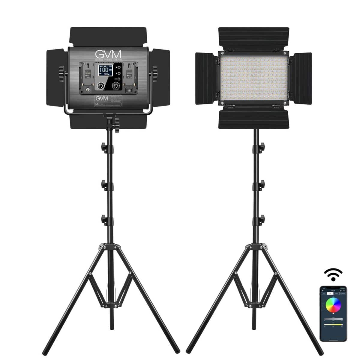GVM - 680RS 50W Bi-Color RGB Studio Soft LED Panel 2-Light Kit price history on PriceWatchPro