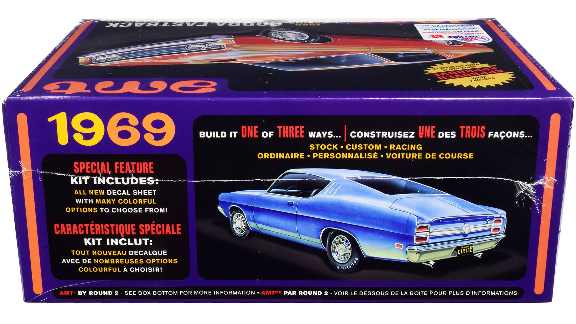 EASTBACK HORBA ..... - :  |  -  ada HA Ha ARGL / ee

1969 BUILD IT ONE OF THREE WAYS... CONSTRUISEZ UNE DES TROIS FAONS... STOCK CUSTOM RACING ORDINAIRE PERSONNALIS VOITURE DE COURSE

SPECIAL FEATURE KIT INCLUDES: ALL NEW DECAL SHEET WITH MANY COLORFUL OPTIONS TO CHOOSE FROM! CARACTRISTIQUE SPCIALE KIT INCLUT: A - TOUT NOUVEAU DECALQUE CTR132 AVEC DE NOMBREUSES OPTIONS COLOURFUL CHOISIR!

AMT BY ROUND 2 SEE BOX BOTTOM FOR MORE INFORMATION AMTM PAR ROUND 2 VOIR LE DESSOUS DE LA BOTE POUR PLUS D'INFORMATIONS