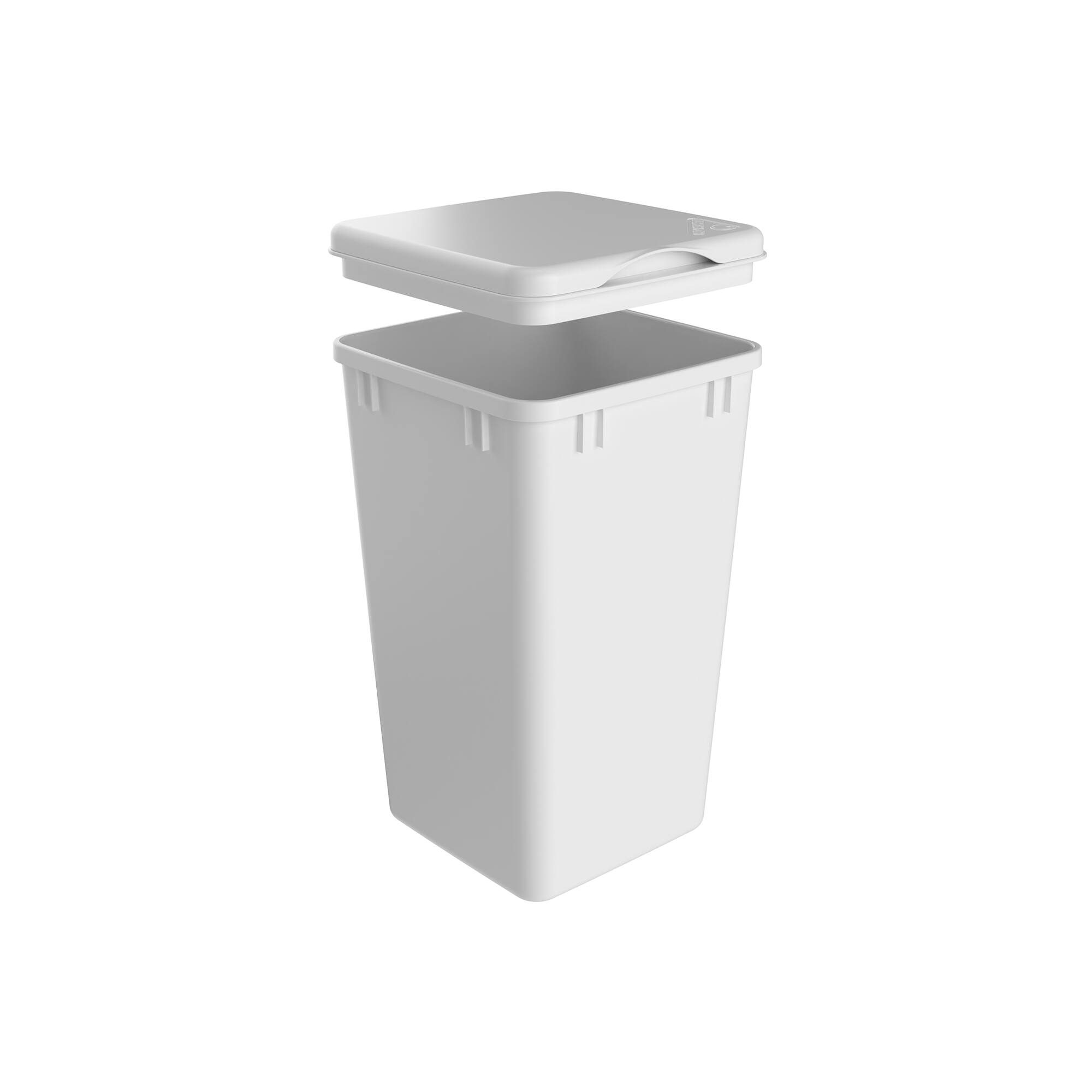 Alt View 4. Rev-A-Shelf - Rev-A-Shelf 27 qt. Trash Can Replacement Lid, White (Lid Only), RV-1024-LID-1 - White.