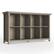 Front. Simpli Home - Amherst 8 Cube Storage Sofa Table - Distressed Grey.